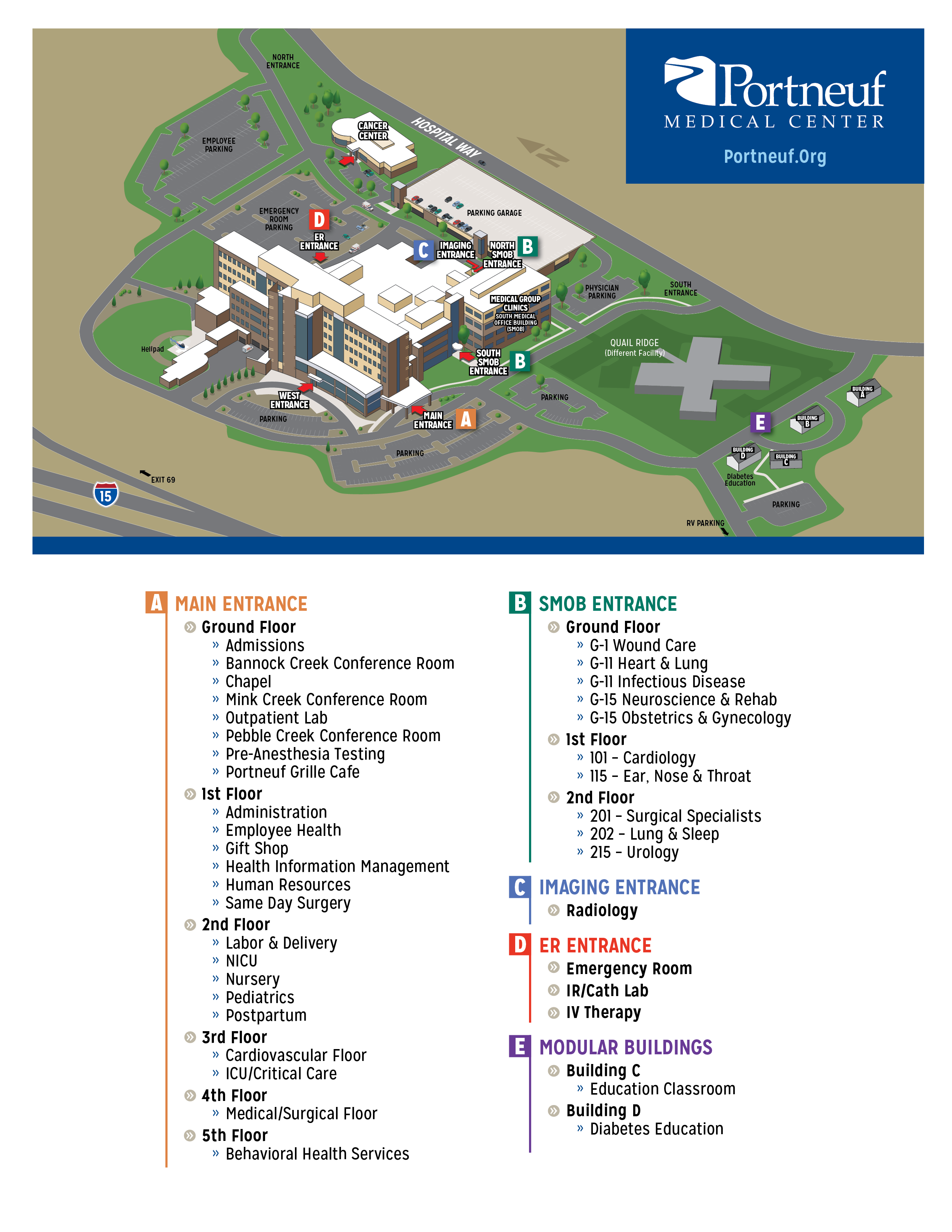 Getting to Portneuf and Parking Portneuf Medical Center